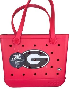 NWT Georgia Bulldogs Baby Bogg Bag Fanatics NCAA Red Beach Tote w/ Insert Pouch
